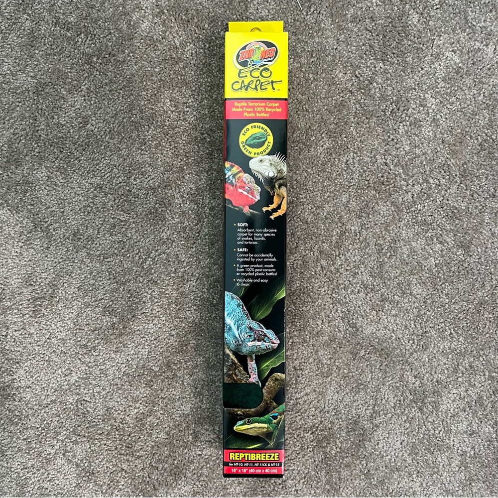 Zoo Med Eco Carpet 16”x16” Reptile Terrarium Carpet